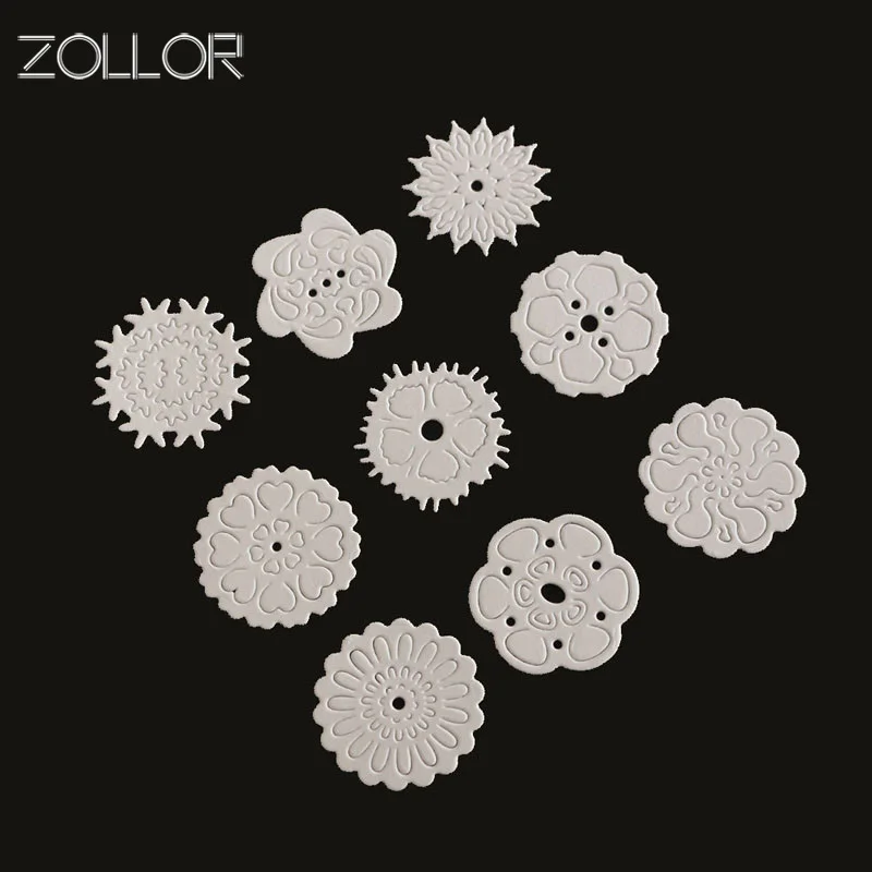

ZOLLOR Carbon Steel Knife Mold Metal DIY Cutting Dies Home Bakeware Cake Tools Paper Card Craft Embossing Tools 9 Kinds Flower