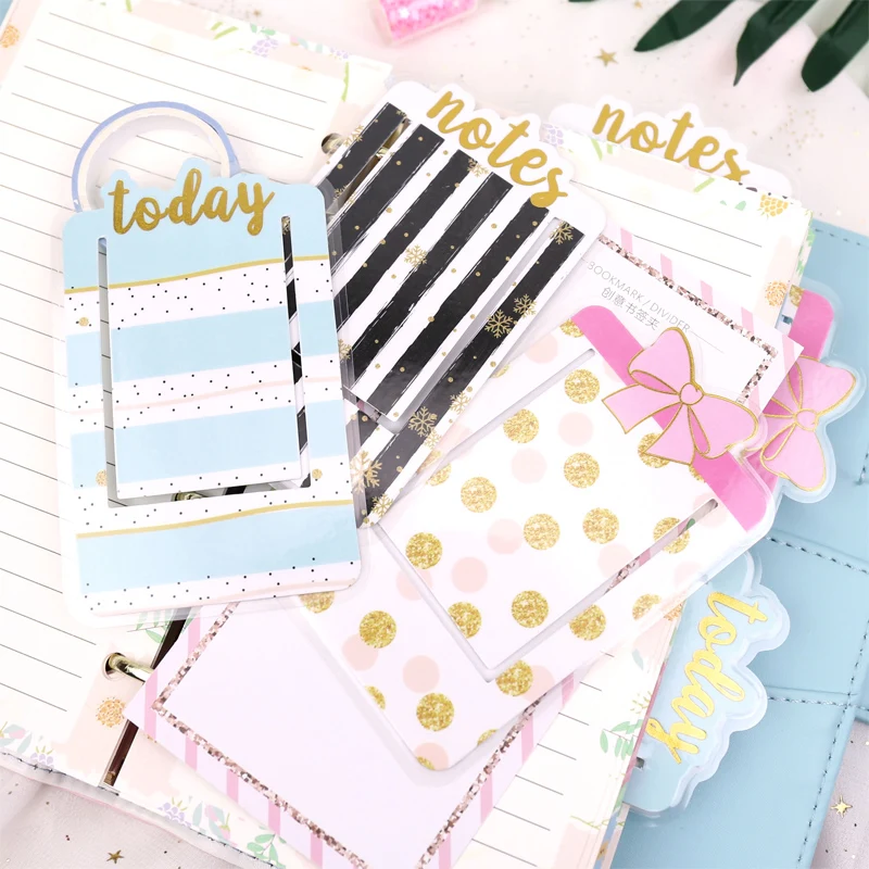 MyPretties TODAY/NOTES/BOWS Index Dividers  for Organizer Notebook Plastic Sealed Bookmark N.908