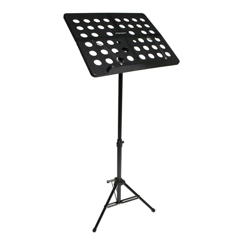 فلنجر للطي الموسيقى حامل حامل ثلاثي القوائم ورقة سبائك الألومنيوم + ABS + يحمل حقيبة آلات موسيقية