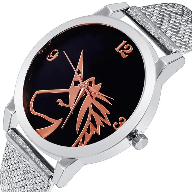 Модные женские часы с сетчатым ремешком, аналоговые кварцевые наручные часы из нержавеющей стали, женские роскошные часы Orologio Donna