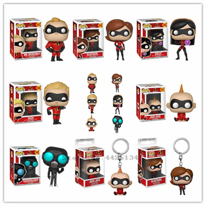 

The Incredibles2- Funko Pop Elastigirl-JACK-VIOLET #363 Mr.Incredible Action Figure Collectible Model the Star Action Image toy