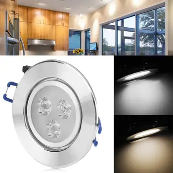 

3W LED Metal Optimized Design Recessed Ceiling Downlight Positive White Spot Lamp Bulb Light Drop Shipping