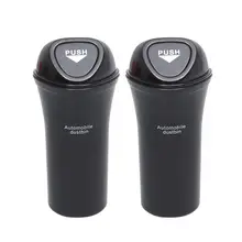 2 шт. портативный мини-автомобиль мешок для мусора Органайзер герметичный автомобиль мусорное ведро мусорный контейнер автомобильный мусорный контейнер с крюком(черный