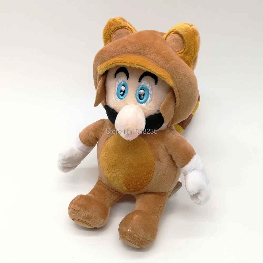 Отель 20 см Super Mario Bros. Tanooki Марио плюшевые куклы мягкие детские подарочные игрушки
