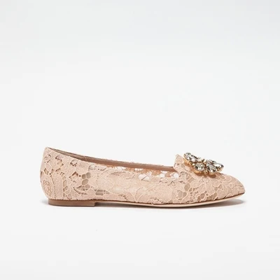 

2019 Latest Design Gemstone Charms Lace Flats Ladies Slip on Round Toe Ballet Shoes Casual Women