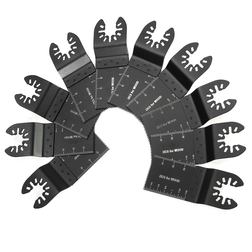 

10 Pcs 34mm HCS Oscillating Multi Tool Saw Blades Set Woodworking Cutter Power Tools Accessories for Metal Wood Cutting