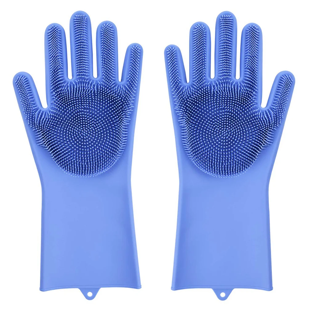 Roll over image to zoom in Magic Dishwashing Gloves with scrubber