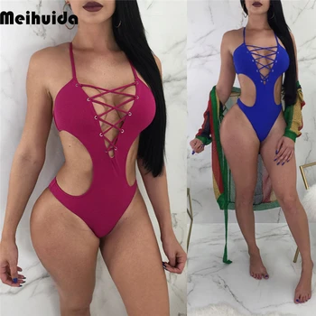 

Sexy Women One-Piece Swimsuit bodysuit women Push-up Padded Bathing Monokini Swimwear