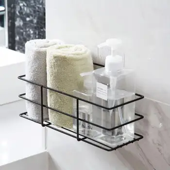 

Adeeing Free Punching Iron Storage Rack for Bathroom Kitcken Cosmetics Organize
