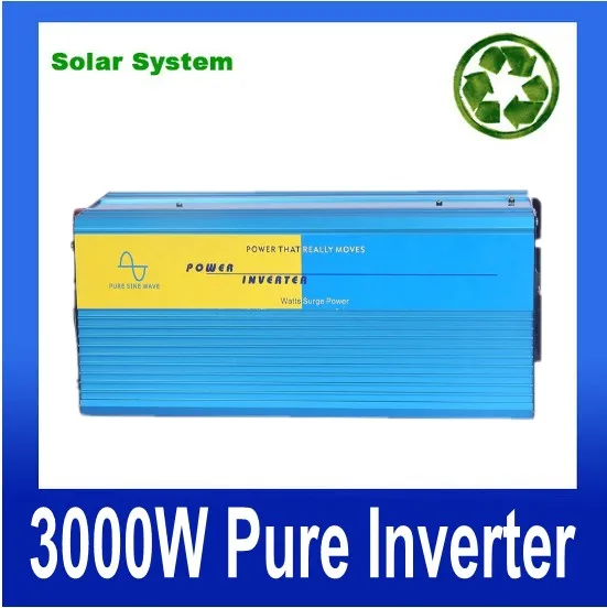 

inverseur de panneau solaire solar panel inverter 3000W Pure Sine Wave Power Inversor DC 12V TO AC 220V (6000W peak power)