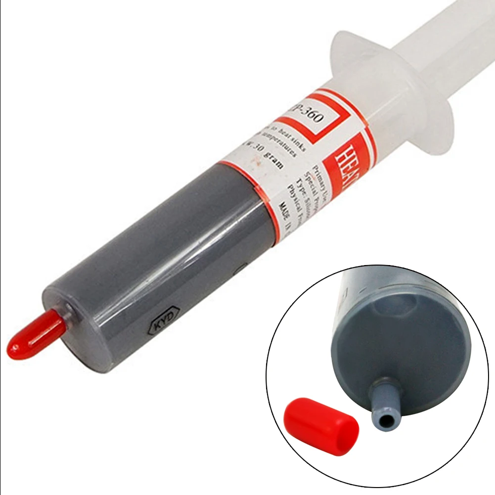 Grey Silicone Compound Thermal Conductive Needle Grease Paste Heatsink for CPU GPU LED Cooling Component Glue Thermal Pastes 30g