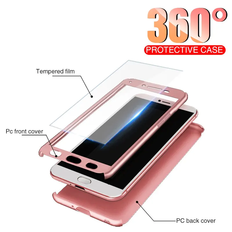 

360 Degree Full Cover Phone Case For Huawei P20 Pro P10 P20 P9 P8 Lite Case With Glass For Huawei Honor 9 8 Lite Protective Case
