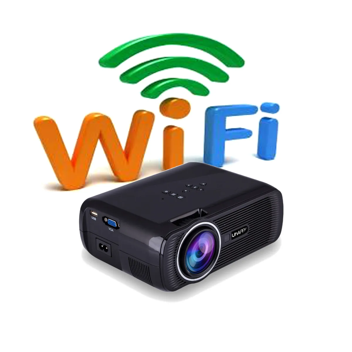 Android Wifi 7000 Lumens Mini 3D LED Projector 1080P HD Multimedia Home Theater Cinema