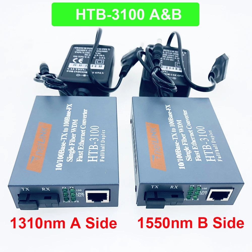 1 Pair HTB 3100 Optical Fiber Media Converter Fiber Transceiver Single Fiber Converter 20km SC 10/100M Singlemode Single Fiber|Fiber Optic Equipments| - AliExpress