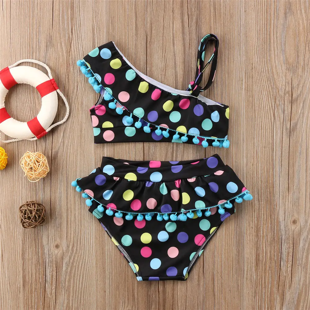 

Pudcoco Girl Swimsuit Cute Kids Baby Girls Polka Dot Swimsuit Swimwear Bathing Suit Tankini Bikini Set