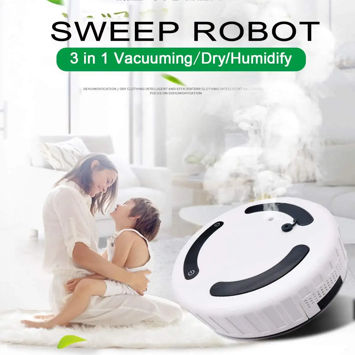 

3 In 1 Automatic Rechargeable Strong Suction Floor Sweeping Smart Clean Robot Vacuum Cleaner Intelligent Dust Catcher