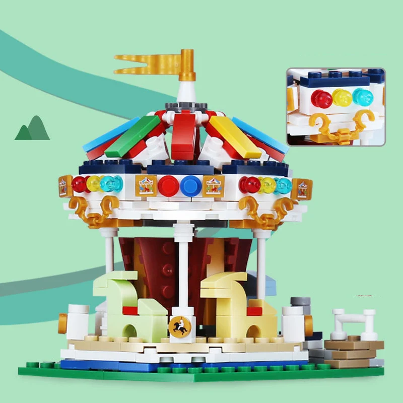 300+ Amusement Park Ferris Wheel Building Blocks Model Pirate ship Bricks Toys For Kids Educational Gifts Compatible Legoing 300+ Amusement Park Ferris Wheel Building Blocks Model Pirate ship Bricks Toys For Kids Educational Gifts Compatible Legoing
