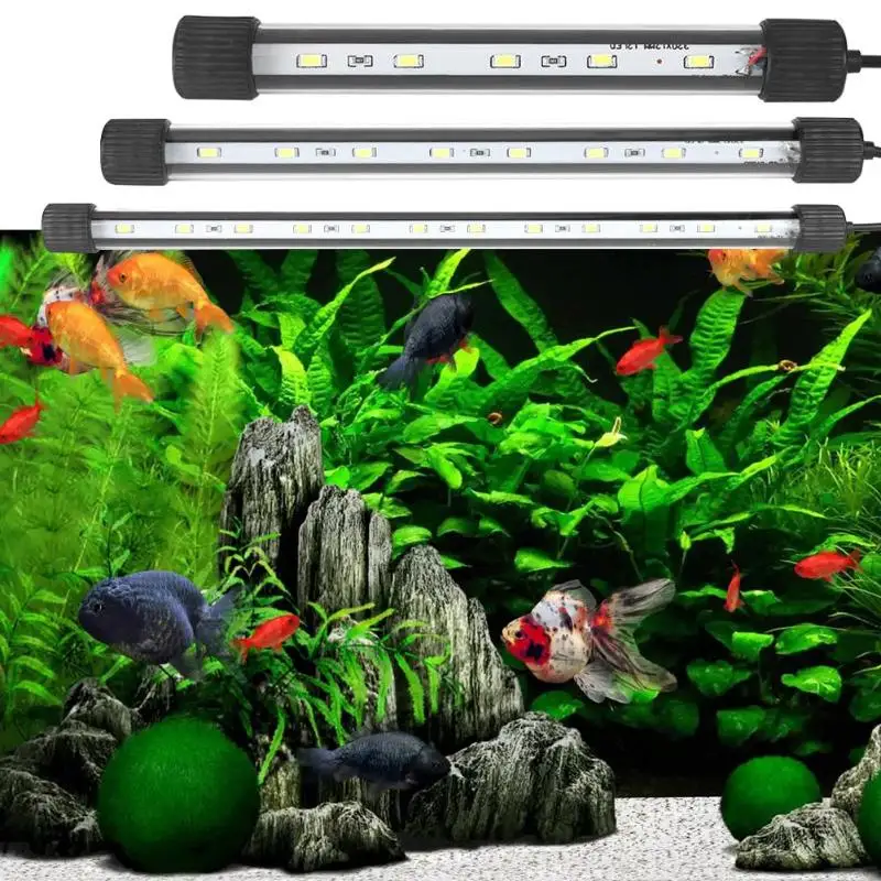 Водонепроницаемый светодиодный светильник для аквариума, бар для аквариума, Погружной подводный светильник, домашний декор 220-240 В, товары для домашних животных
