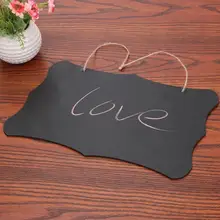 Прямоугольная подвесная веревка деревянная доска двухсторонняя стираемая доска Wordpad сообщение черная доска офисные школьные принадлежности