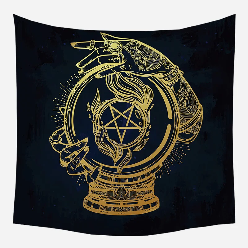 

Loartee Ouija Crystal Ball Witchcraft Tapestry Psychedelic Astrology Divination Boho Decor Mandala Wandkleed Decorative Tapiz