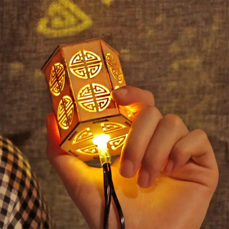 Светодио дный светодиодный китайский стиль деревянный фонарь гирлянды для рождественской новогодней Вечерние