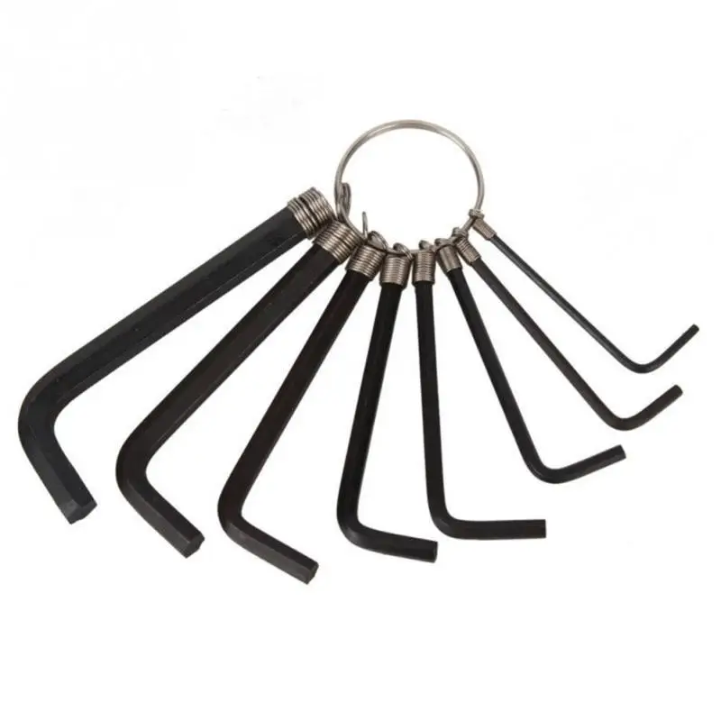 

8pcs Wrenches Universal Bike Bicycle Repair Set Kit Tool Hexagon Hex End Allen Key Wrench Cycling Repairing kits Sets #1022
