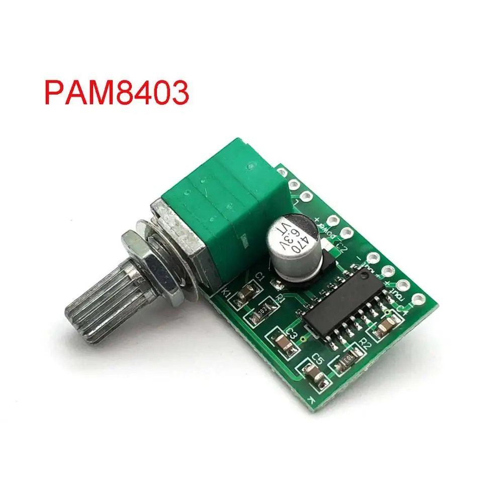 Details about   PAM8403 5V Power Audio Amplifier Board 2 Channel 3W W Volume Control USB Power C 