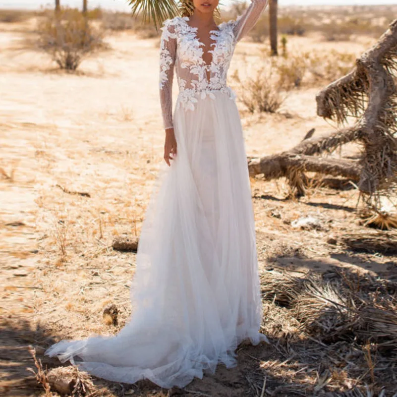 

summer white sexy transparent long dress women clothing vestidos kleider jurken robe femme elegant long sleeve party dresses