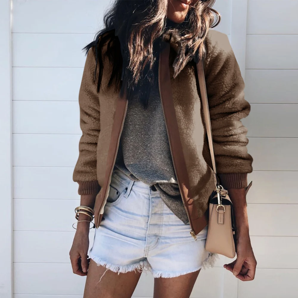 ladies teddy bear fleece jacket