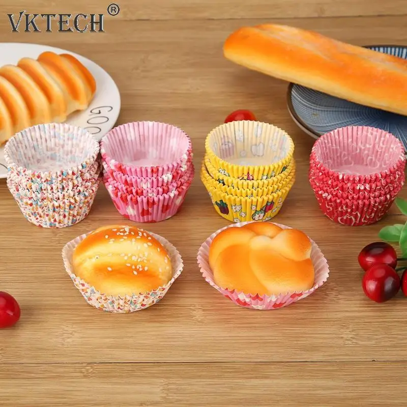 

100pcs Muffins Paper Cupcake Wrappers Baking Cups Muffin Boxes Cake Cup Decorating Tools DIY Kitchen Cake Tools