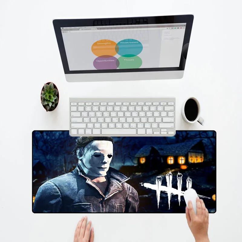 KULIAI Dead By Daylight Player Mouse Pad Large Rubber Edge Control Pc Gamer Gaming Keyboard Office Decoration Desk Mouse Pads
