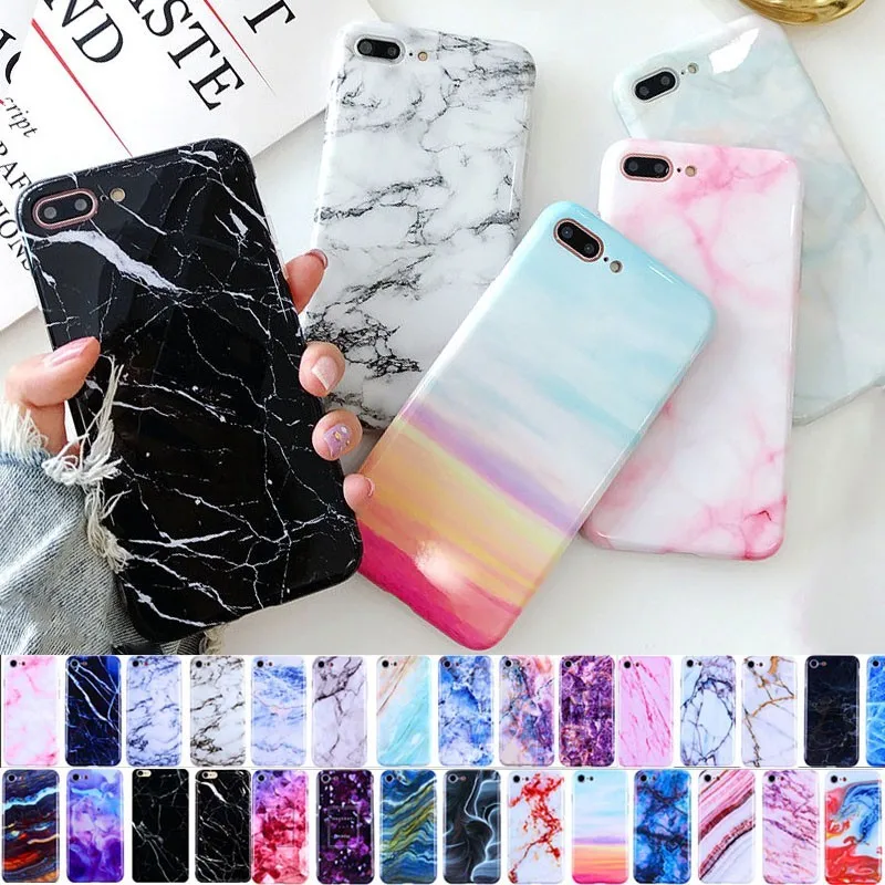

Luxury Soft TPU Marble Phone Case For iPhone X Cases For iPhone X 7 6 6S 8 Plus Cover XS MAX XR 8Plus 7Plus XSMax Fashion Fundas
