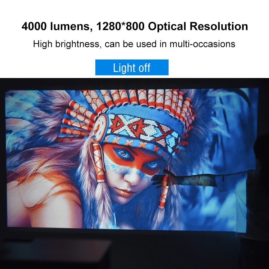 Touyinger светодиодный M5 проектор full hd видео 4000 люмен 1280*720P (андроид Bluetooth 5g Wi Fi 4K