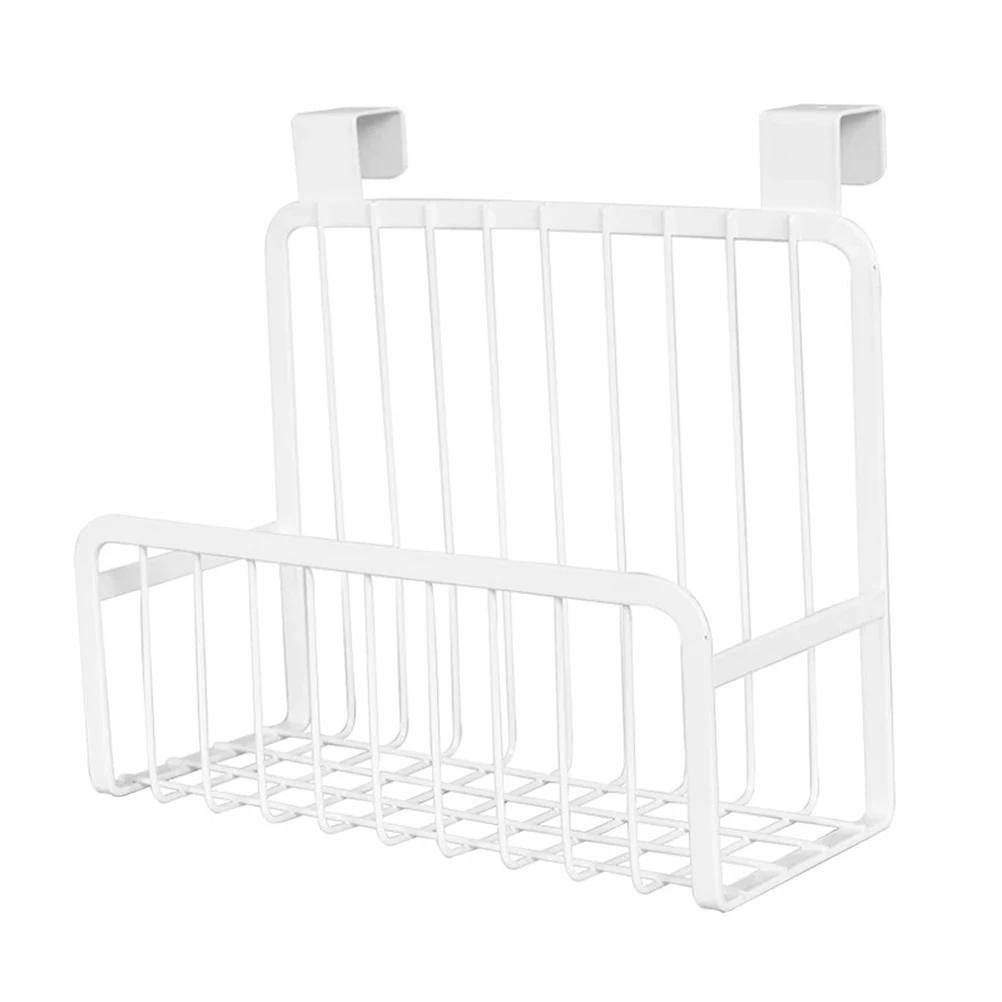 

1PC Over the Cabinet Basket Hanging Nail-free Iron Bathroom Kitchen Storage Rack Organizer Holder