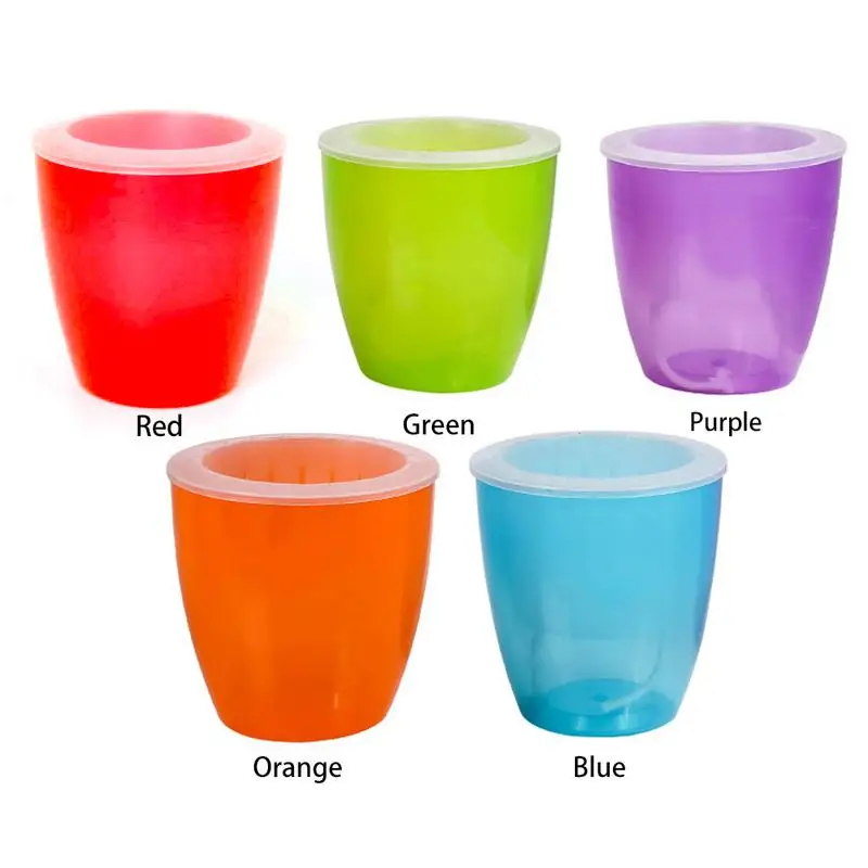 

Color Automatic Water-absorbing Hydroponic Flower Pot Modern Minimalist Plastic Green Flower Pot Home Gardening Decoration