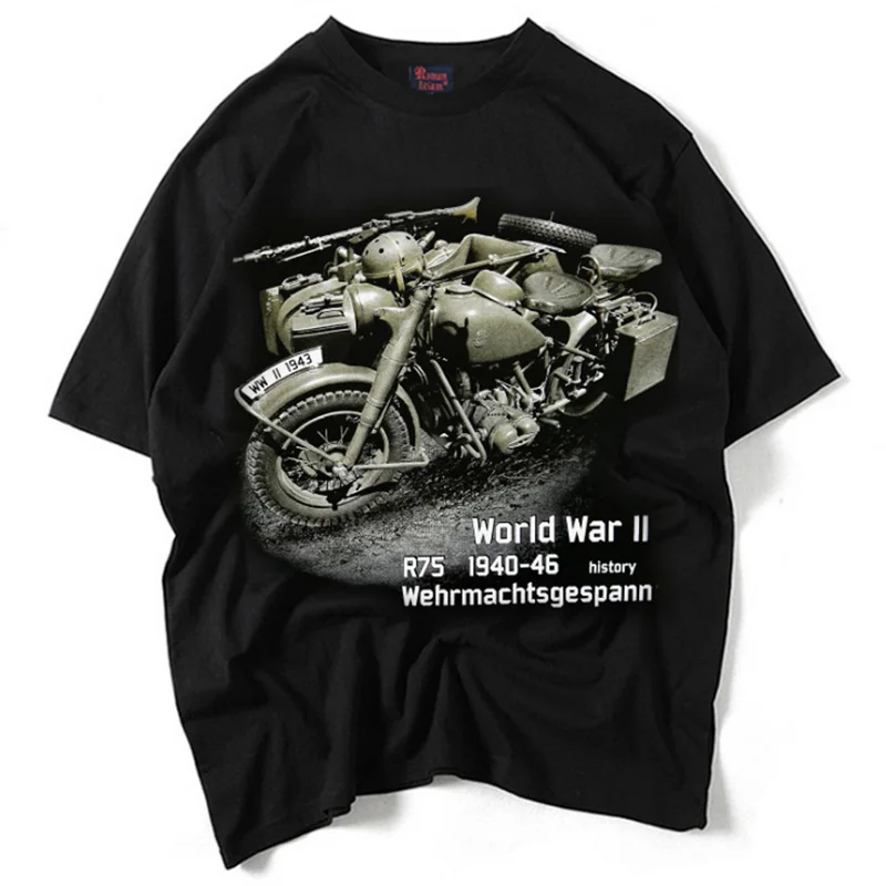 

2018 New Design Black CJ-K750 Men Motorcycle T shirt For CJK750 Motorcycle T-shirt R75 M1 M72 Ural KC750 Motorcycle Parts