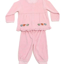 Комплект одежды для маленьких мальчиков и девочек, одежда для малышей, одежда с длинными рукавами для малышей, велюровая трикотажная одежда из хлопка