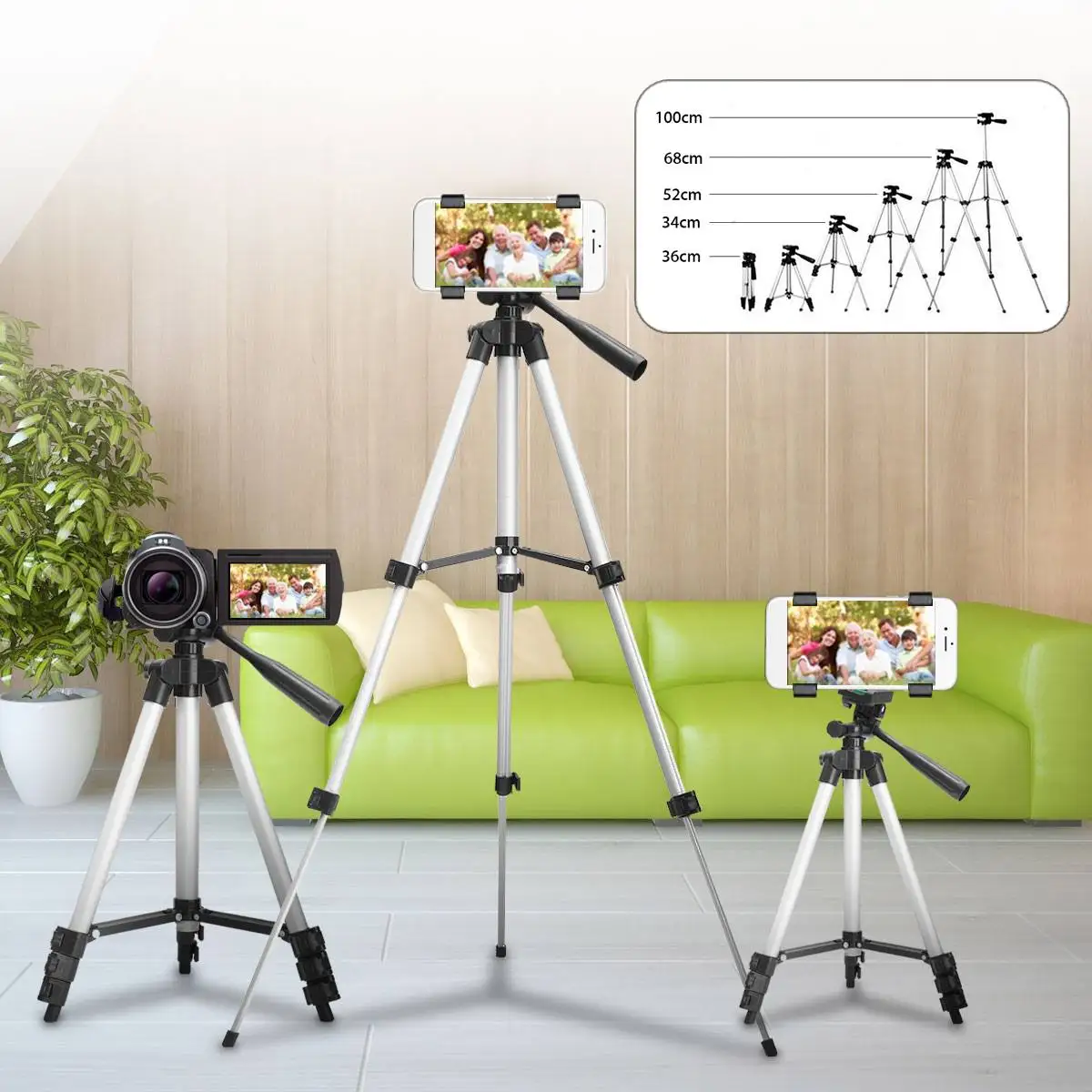 Buy Universal Tripod Stand Mount Phone Holder Clip Set