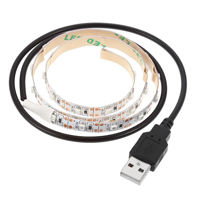 5 в 0,5 м светодиодные ленты ТВ задний план Освещение Diy декоративные лампы с Usb кабель