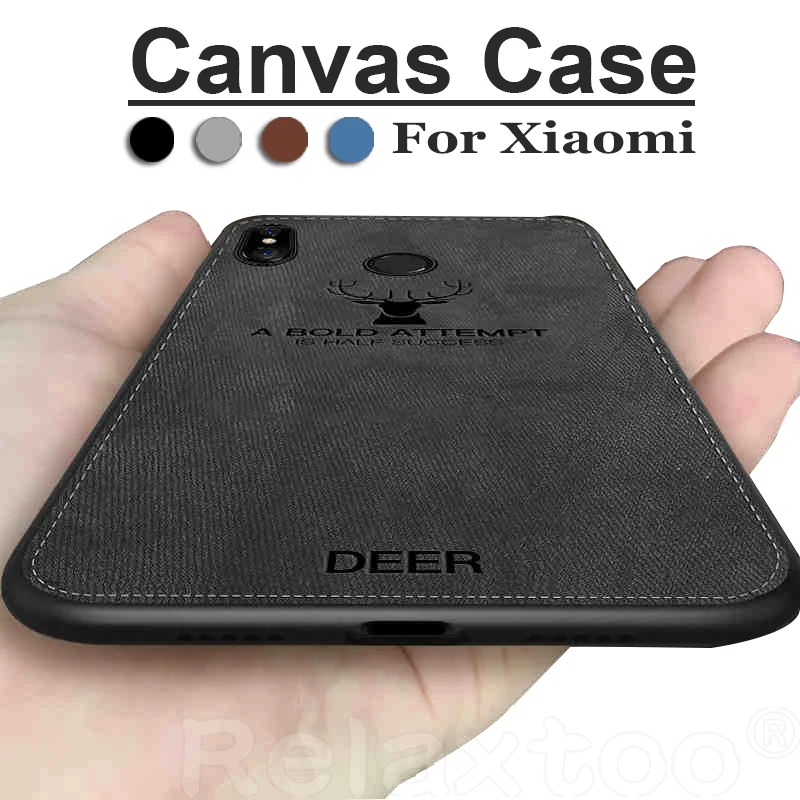 

Pocophone F1 Cover Canvas Deer soft Case for xiaomi Redmi note 6 pro 5 plus 6a mi a2 6x a1 mi8 se 8 lite pro mix 2 max 3 shell