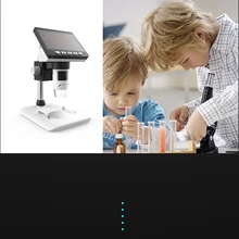 KKMOON 1000X4,3 дюймов TFT Панель портативный настольный ЖК-цифровой микроскоп с высокой яркостью 8 светодиодов и встроенным литиевым