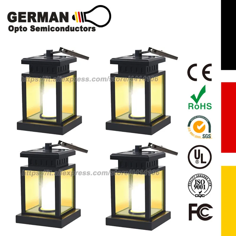 

Solar Outdoor LED Umbrella Lantern Hang Hanging Lamp LED Candle Light for Yard Garden Decoration Yellow light