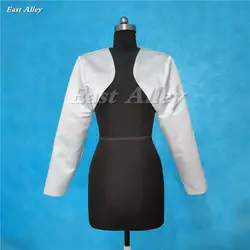 Новый популярный свадебный атласная куртка обёрточная бумага Свадебные модные воротник Болеро одежда с длинным рукавом Болеро