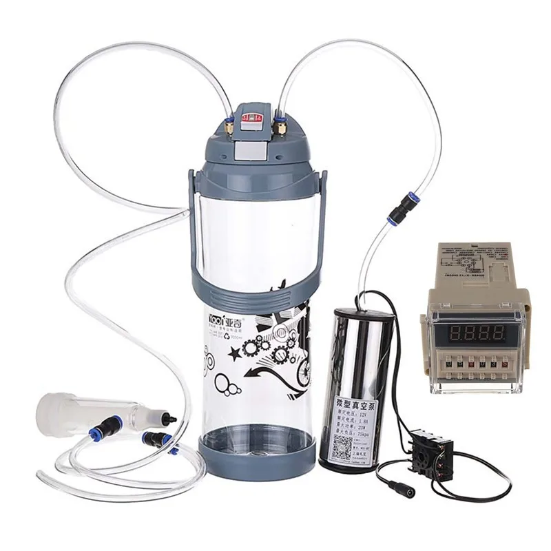 

New 3L Portable Single Head Electric Impulse Milk Milking Machine Sheep Goat Milker Portable 110V-220V 0.8 Gal Vacuum Pump