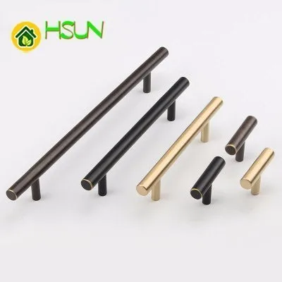 

Modern 64-320mm Pure Copper Long Cabinet Door Handle Straight Solid Wardrobe Plate Drawer Black Coffee Handle Concise household