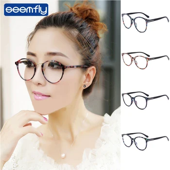 

Seemfly Urltra-Light Reading Glasses Retro Round Floral Presbyopia Eyeglasses Myopic Lens Frame oculos de grau For Men Women