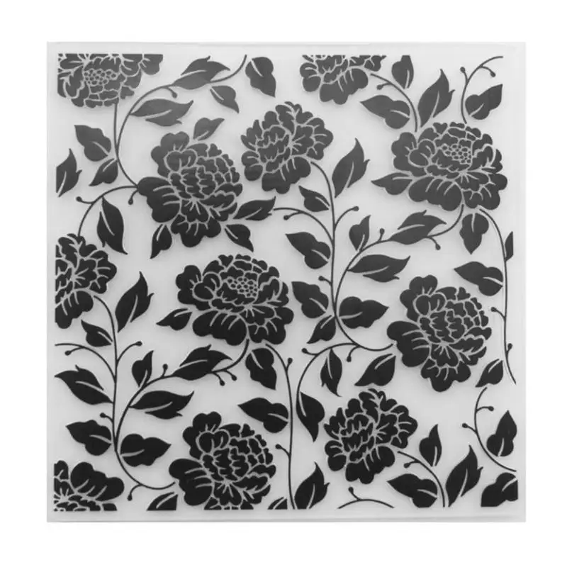 

Flower Printed DIY Scrapbooking Plastic Embossing Template Folder Stencil for Album Card Fondant Cake Decorating Tools