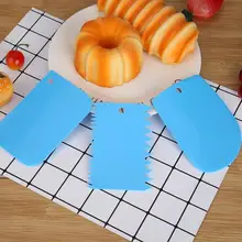 3 шт. Пластик миксер для теста торт скребок для мастики украшения торта Формы для выпечки инструменты однотонные гладкие с зазубренными краями резцы шпателя торт Декор