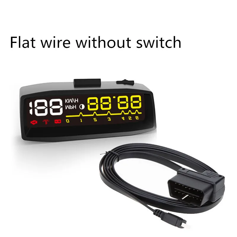 

4F Car OBD2 II Manual Switch HUD KM/H MPH Overspeed Warning Windshield Projector Alarm System Head Up Display Car