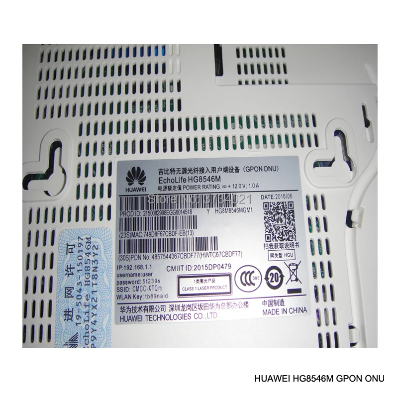 Вторая рука huawei Echolife HG8546M разблокировать GPON ONU ONT 3FE + 1GE Тел USB wifi 99%